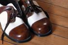 brown & white leather shoes